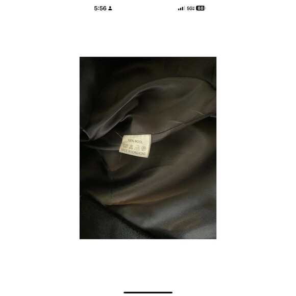 PRADA Women’s Sz 38 (4) Black Mid Length Coat 100% Wool Embroidered Vintage HTF - Picture 8 of 12